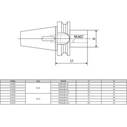 Porta Cone Morse Modelo Bt40 X Cm2 - 50 - Mas 403 Bt - 5