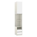 Ver imagem 1 de Mesa de Cabeceira Alta Modulada 1 Porta 2 Gavetas Nicho Lado Direito 40cm Prime Luciane Móveis