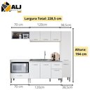 Ver imagem 4 de Cozinha Completa Modulada 9 Portas Larissa Branco