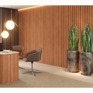 Painel Decorativo Ripado Mdf em Barra 134x183cm (2,45m²) Pa73 Dalla Costa-freijó