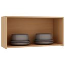 Ver imagem 4 de Armário Aéreo Geladeira 100% MDF 80 cm 2 Portas Lótus Carvalho