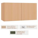 Ver imagem 2 de Armário Aéreo Geladeira 100% MDF 80 cm 2 Portas Lótus Carvalho