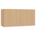 Ver imagem 1 de Armário Aéreo Geladeira 100% MDF 80 cm 2 Portas Lótus Carvalho