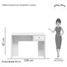 Escrivaninha para Quarto com 1 gaveta Easy Montagem Facil - VS Decor - 5