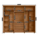 Ver imagem 3 de Guarda-Roupa Casal 6 Portas com LED e Vidro Reflecta 5 Gavetas Bélgica