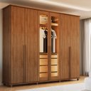Ver imagem 1 de Guarda-Roupa Casal 6 Portas com LED e Vidro Reflecta 5 Gavetas Bélgica