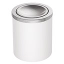 Ver imagem 1 de Lixeira Branca 5l com Tampa Basculante em Aço Inox Tramontina Lavabo Cozinha Escritório