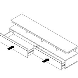Rack Para TV Até 60 Polegadas 160cm 2 Gavetas 4 Nichos Vivare Giga Móveis - 4