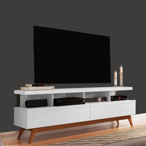 Rack Para TV Até 60 Polegadas 160cm 2 Gavetas 4 Nichos Vivare Giga Móveis