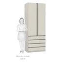 Ver imagem 4 de Guarda-Roupa Modulado 2 Portas 4 Gavetas 90cm Prime Luciane Móveis