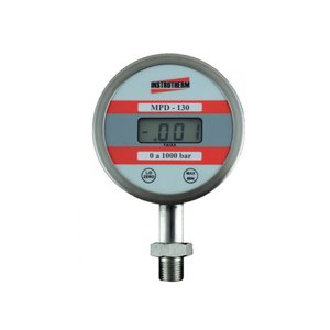 Manômetro Digital Escala 0-1000 Npt Rosca 1/2 Mpd-130 Função Zero Portátil