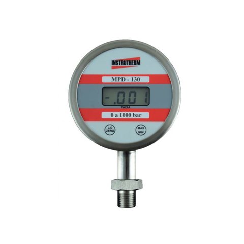 Manômetro Digital Escala 0-1000 Npt Rosca 1/2 Mpd-130 Função Zero Portátil