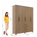 Ver imagem 3 de Guarda-roupa 6 Portas 3 Gavetas Decibal - Rp3636