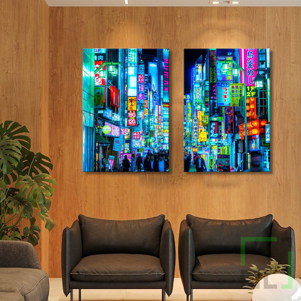 Quadros Tela Canvas Tokyo Billboards Foto Luzes Sala Quarto - 2