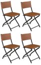 Ver imagem 2 de Cadeira Dobravel Bar, Lanchonete Caramelo - Kit 4 Pc