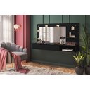 Ver imagem 1 de Penteadeira Mesa Camarim Suspenso Lumiere com Espelho e 1 Gaveta Organizadora Cor Preto