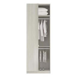 Guarda-Roupa Canto Reto Modulado 1 Porta 2 Prateleiras 2 Cabideiros 80cm Prime Luciane Móveis - 2 Guarda-Roupa Canto Reto Modulado 1 Porta 2 Prateleiras 2 Cabideiros 80cm Prime Luciane Móveis - 2