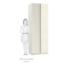 Guarda-Roupa Canto Reto Modulado 1 Porta 2 Prateleiras 2 Cabideiros 80cm Prime Luciane Móveis - 4 Guarda-Roupa Canto Reto Modulado 1 Porta 2 Prateleiras 2 Cabideiros 80cm Prime Luciane Móveis - 4