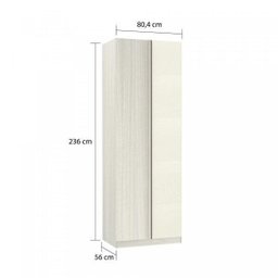 Guarda-Roupa Canto Reto Modulado 1 Porta 2 Prateleiras 2 Cabideiros 80cm Prime Luciane Móveis - 3 Guarda-Roupa Canto Reto Modulado 1 Porta 2 Prateleiras 2 Cabideiros 80cm Prime Luciane Móveis - 3