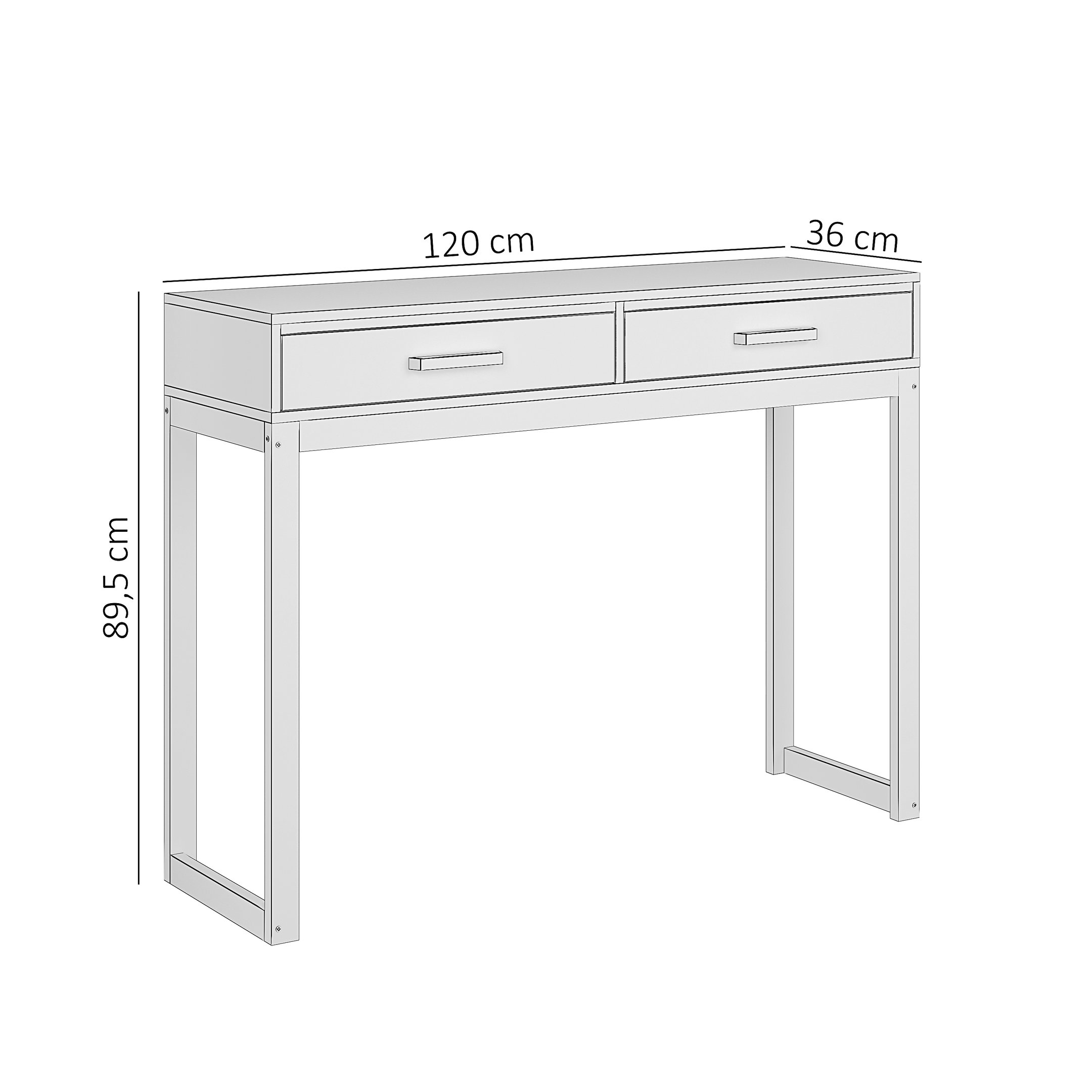 Aparador Buffet 2 Gavetas Retrô Linha Alta Moderno Offwhite - 3