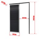 Ver imagem 4 de Porta de Correr Suspensa Veneziana Dir L.25 Mix Preta 210x70 Brimak