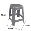 Ver imagem 3 de Banqueta Plástica Bela Vista Suporta até 120 Kg Mor 06 Und