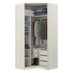 Guarda-Roupa Canto Closet Modulado 2 Portas 6 Prateleiras 3 Gavetas 111,9cm Prime Luciane Móveis - 2