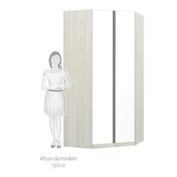 Guarda-Roupa Canto Closet Modulado 2 Portas 6 Prateleiras 3 Gavetas 111,9cm Prime Luciane Móveis - 4