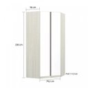 Ver imagem 3 de Guarda-Roupa Canto Closet Modulado 2 Portas 6 Prateleiras 3 Gavetas 111,9cm Prime Luciane Móveis