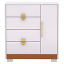 Ver imagem 1 de Comoda Sapateira 4 Gavetas 1 Porta 93 Cm 20033 Branco Camarim Vlr