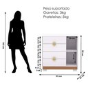 Ver mais imagens de Comoda Sapateira 4 Gavetas 1 Porta 93 Cm 20033 Branco Camarim Vlr
