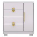 Ver imagem 3 de Comoda Sapateira 4 Gavetas 1 Porta 93 Cm 20033 Branco Camarim Vlr