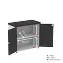 Ver imagem 7 de Armário Baixo para Escritório PE40 com 2 Portas Pivotantes Cinza/Branco/Preto
