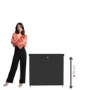 Ver imagem 6 de Armário Baixo para Escritório PE40 com 2 Portas Pivotantes Cinza/Branco/Preto