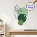 Ver imagem 3 de Adesivo Floral Boho Verde Estilo Nórdico 55x80 Minimalista Mod.02
