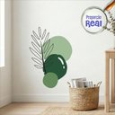 Ver imagem 2 de Adesivo Floral Boho Verde Estilo Nórdico 55x80 Minimalista Mod.02