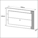 Ver imagem 2 de Painel de Tv Suspenso Ripado até 65 Polegadas Off White: Natural com Off White