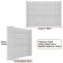Ver imagem 3 de Cabeceira para Cama Box Casal 158cm Tratto Bouclé Off White - Sallar Home