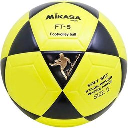 Bola de Futevôlei Mikasa Ft-5 Amarela e Preta - Oficial - 4