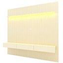 Ver imagem 3 de Rack com Painel Ripado para TV até 90 Polegadas em MDF com LED 250x228,8cm Branco Off White Nobre