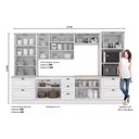 Ver imagem 2 de Cozinha Modulada 343cm 6 Peças 12 Portas 7 Gavetas Americana Henn - Branco/calcare