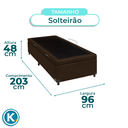 Ver imagem 4 de Cama Box Bau Solteirão Blindado Nature Marrom 96x203