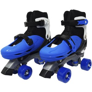 Patins Infantil Clássico Quad 4 Rodas Roller de Rua Masculino Azul Importway BW-016-AZ - 32