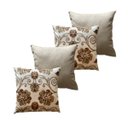 Ver imagem 1 de Kit 4 Capas de Almofadas Decorativa com Zíper 40x40:bege