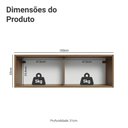 Ver imagem 2 de Armário Aéreo 100 Cm 1 Porta Basculante Rustic/azul Vik Madesa