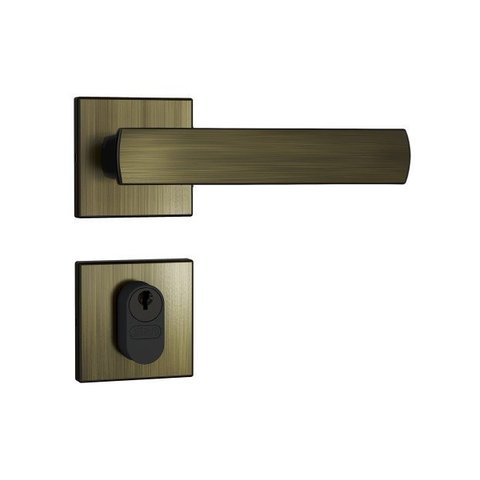 Fechadura Porta Externa 803/35 Antique Roseta Quadrada Broca 40mm Stam