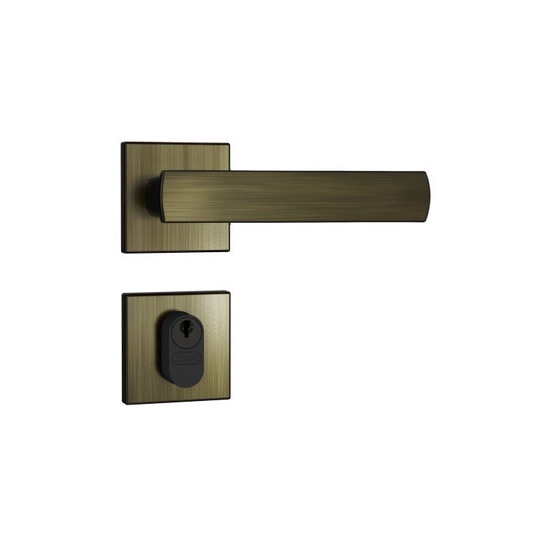 Fechadura Porta Externa 803/35 Antique Roseta Quadrada Broca 40mm Stam