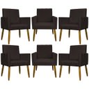 Ver imagem 1 de Kit 6 Poltronas Decorativas para Sala Mari Suede