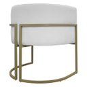 Ver imagem 7 de Poltrona Decorativa Recepção Luna Corino Base de Ferro Champagne