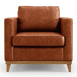 Poltrona Decorativa Para Sala de Estar Jane D05 Couríssimo Camel - Mpozenato - 6